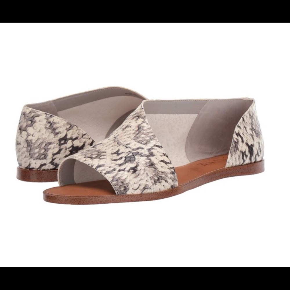 1. State Women’s Celvin Leather Open-Toe Sandals Roccia Whips Snake Print